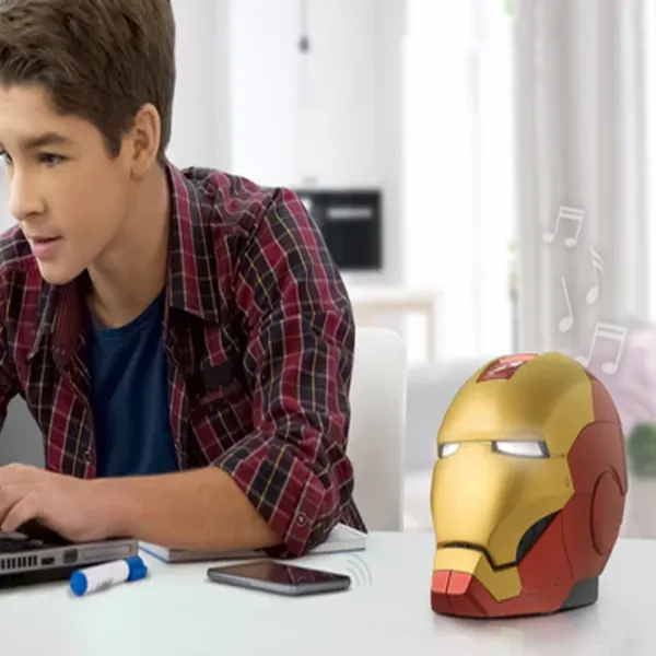 Boxă portabilă eKids/iHome Iron Man Helmet / Red photo 6 Boxă portabilă eKids/iHome Iron Man Helmet / Red photo 6