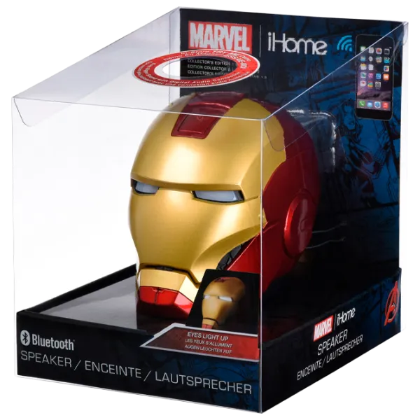 Boxă portabilă eKids/iHome Iron Man Helmet / Red photo 7 Boxă portabilă eKids/iHome Iron Man Helmet / Red photo 7