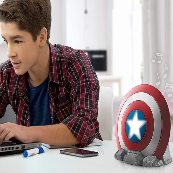 Boxă portabilă eKids/ iHome Marvel Captain America Shield Red photo 6
