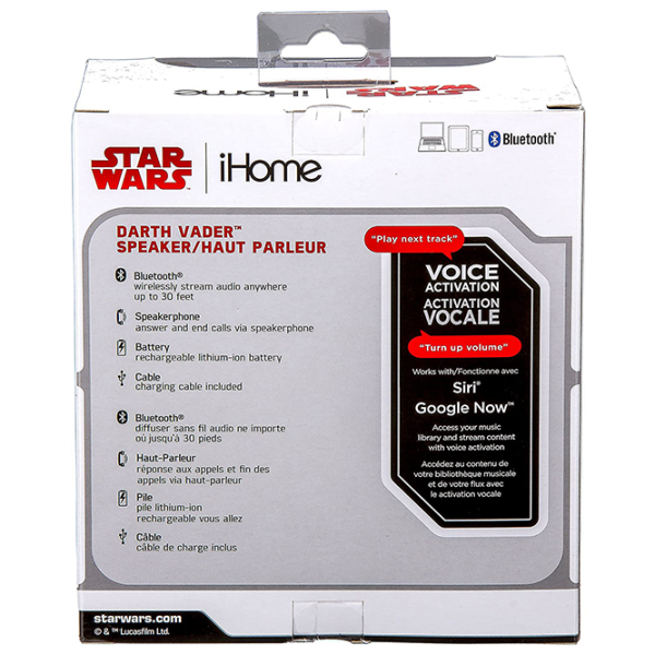 Boxă portabilă eKids iHome Star Wars, Darth Vader Black photo 7 Boxă portabilă eKids iHome Star Wars, Darth Vader Black photo 7