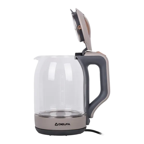 Ceainic Electric Delfa DKG-01 1.8 l/ Ascuns (Disc)/ Transparent Gray photo 2