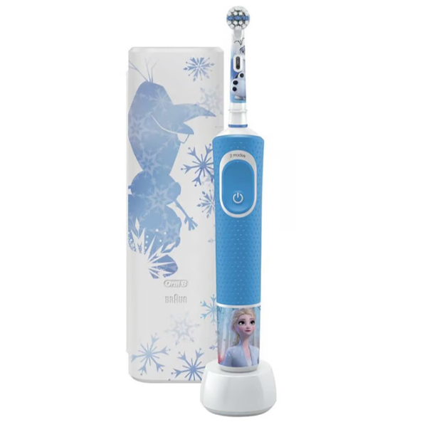 Periuță de dinți electrică Braun Kids Vitality D100.414 2K-Frozen 2D/ Blue photo 2 Periuță de dinți electrică Braun Kids Vitality D100.414 2K-Frozen 2D/ Blue photo 2