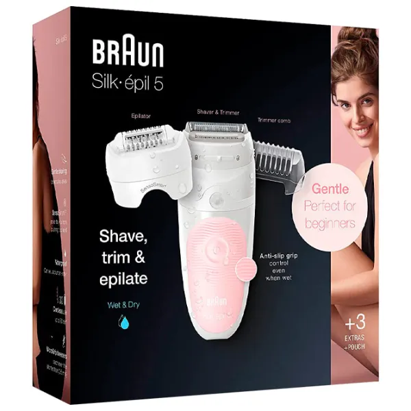 Epilator Braun SES5620 Uscată/ Umedă/ Pink White photo 5