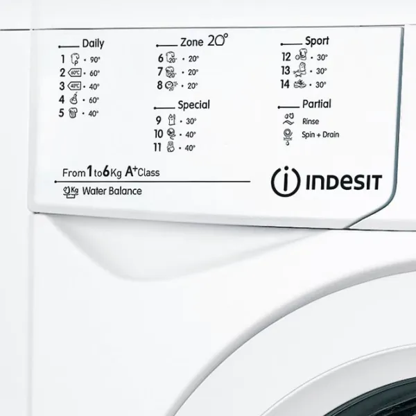 Mașină de spălat Indesit IWSD 60851 C ECO EU 6 kg / 800 rpm / White photo 2
