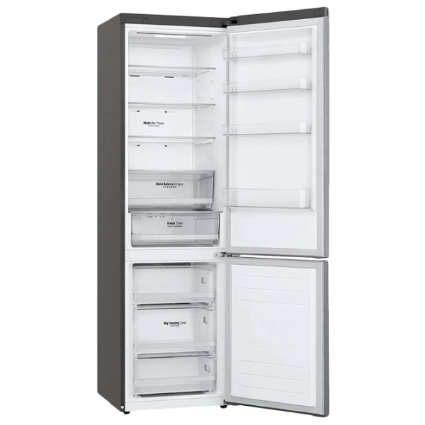Frigider LG GA-B509MMQZ cu congelator jos 384 l / 203 cm / Inox photo 3