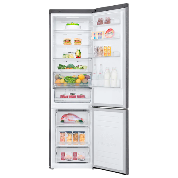 Frigider LG GA-B509MMQZ cu congelator jos 384 l / 203 cm / Inox photo 5