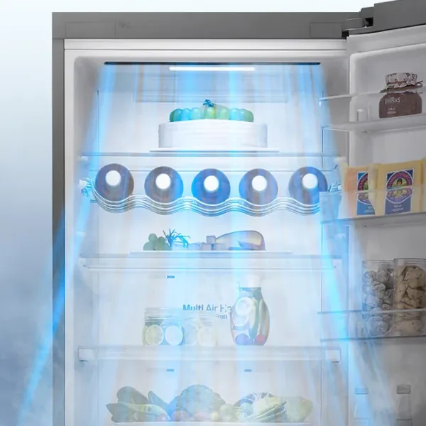 Frigider LG GA-B509MMQZ cu congelator jos 384 l / 203 cm / Inox photo 8