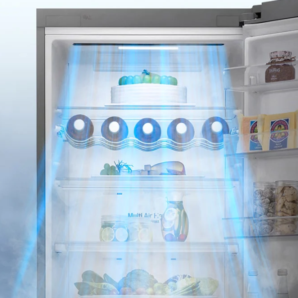 Frigider LG GA-B509MMQZ cu congelator jos 384 l / 203 cm / Inox photo 8