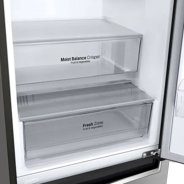 Frigider LG GA-B509MMQZ cu congelator jos 384 l / 203 cm / Inox photo 9