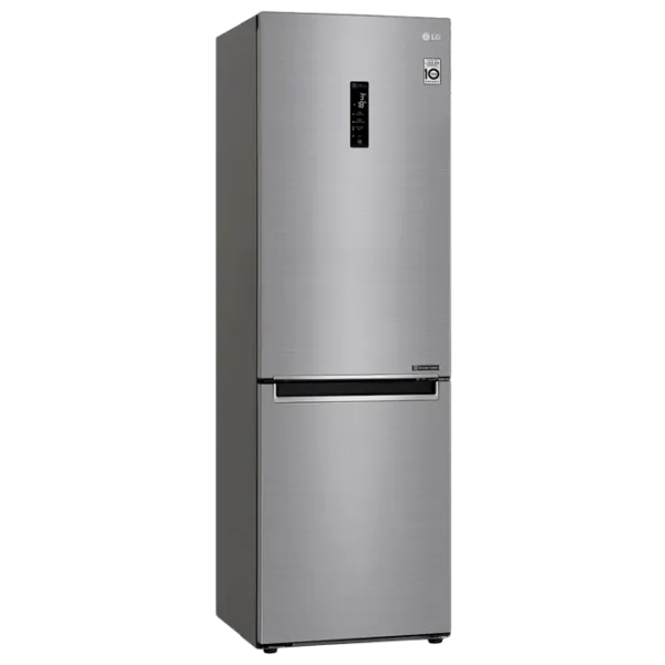 Frigider LG GA-B459MMQZ cu congelator jos 341 l / 186 cm / Inox photo 2