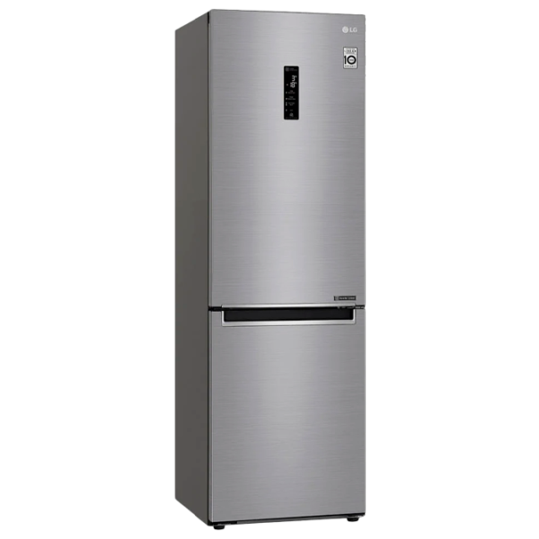 Frigider LG GA-B459MMQZ cu congelator jos 341 l / 186 cm / Inox photo 2
