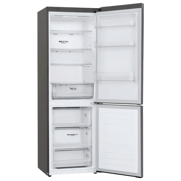 Frigider LG GA-B459MMQZ cu congelator jos 341 l / 186 cm / Inox photo 3