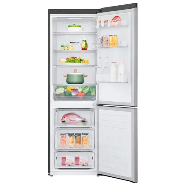 Frigider LG GA-B459MMQZ cu congelator jos 341 l / 186 cm / Inox photo 5
