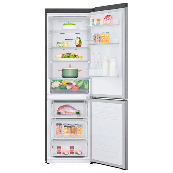 Frigider LG GA-B459MMQZ cu congelator jos 341 l / 186 cm / Inox photo 5