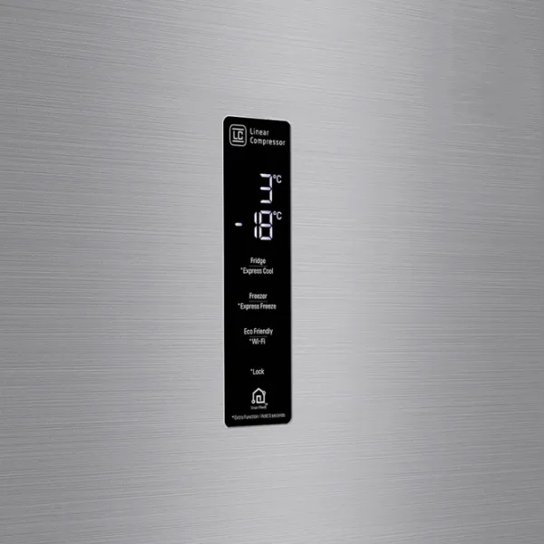Frigider LG GA-B459MMQZ cu congelator jos 341 l / 186 cm / Inox photo 6