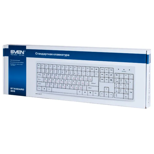 Tastatură Sven Standard 303 Cu fir/ White photo 4
