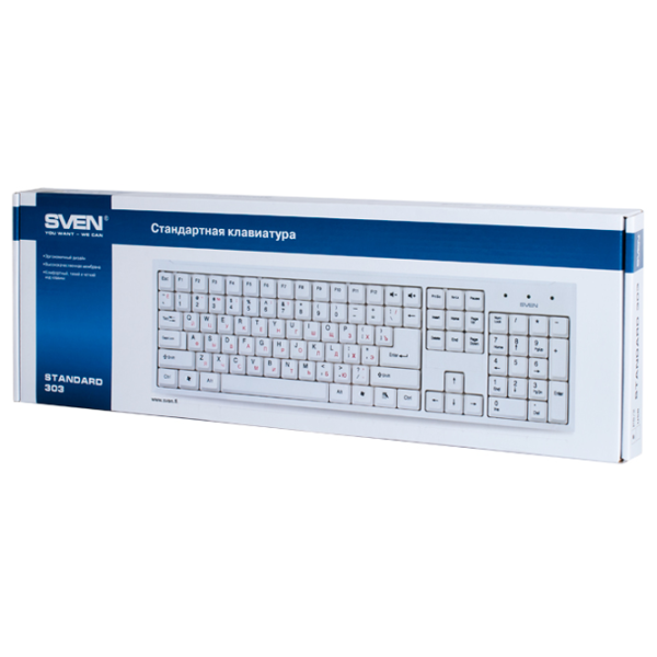 Tastatură Sven Standard 303 Cu fir/ White photo 4