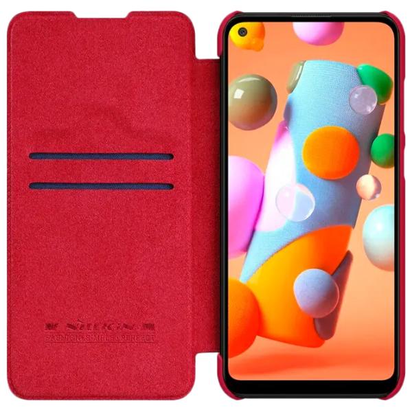Husă pentru smartphone Samsung Galaxy A11 Nillkin/ Flip Cover/ Piele ecologică/ Red photo 3
