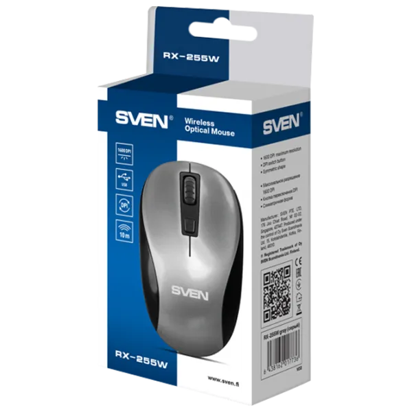 Mouse Sven RX-255W USB/ Gray photo 6