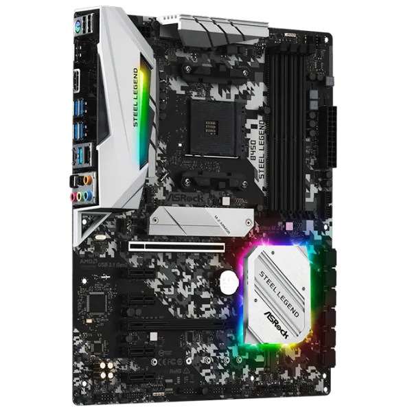 Placă de bază ASRock B450 STEEL LEGEND Gaming/ ATX/ AMD B450 photo 2 Placă de bază ASRock B450 STEEL LEGEND Gaming/ ATX/ AMD B450 photo 2