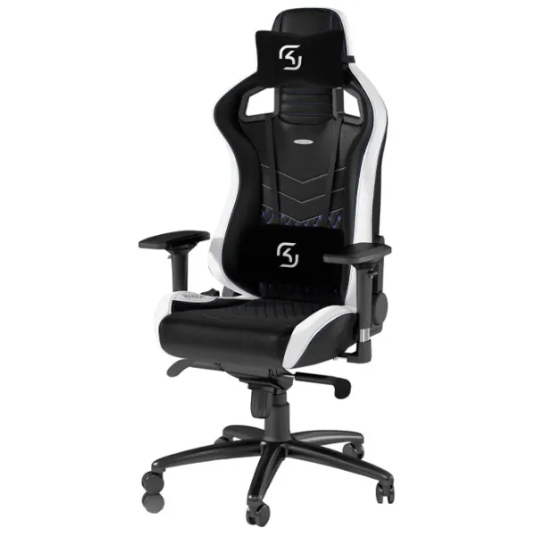 Scaun Gaming NOBLECHAIRS EPIC Series SK Gaming White Black photo 5