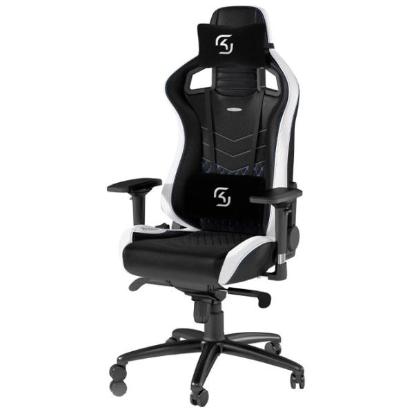 Scaun Gaming NOBLECHAIRS EPIC Series SK Gaming White Black photo 5