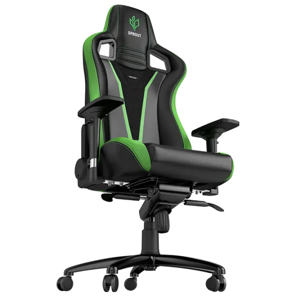 Scaun Gaming NOBLECHAIRS EPIC Sprout Edition Green Black photo 3