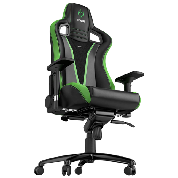 Scaun Gaming NOBLECHAIRS EPIC Sprout Edition Green Black photo 3