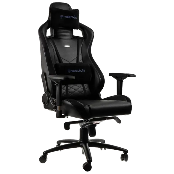Игровое кресло NOBLECHAIRS EPIC Series Черный Синий photo 3