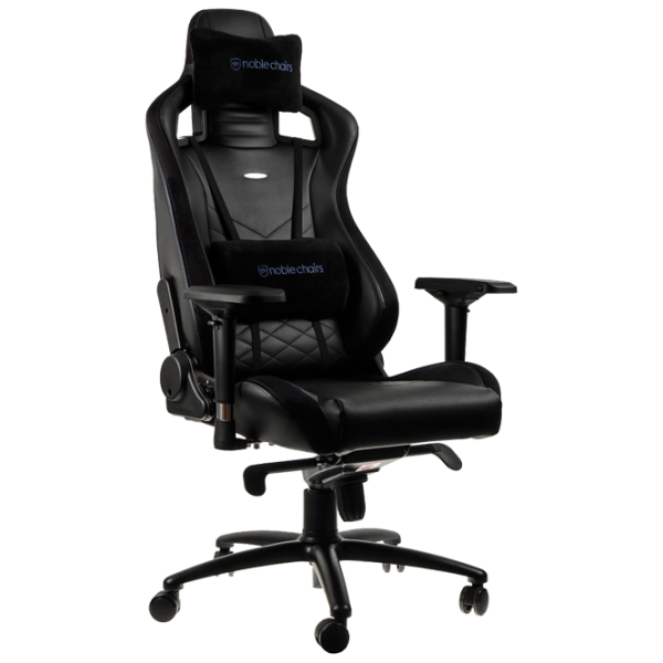 Игровое кресло NOBLECHAIRS EPIC Series Черный Синий photo 3