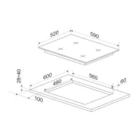 Plită Hansa BHGS651550 Gaz/ Black photo 3