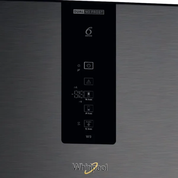 Frigider Whirlpool W9 931D KS cu congelator jos 348 l / 201.3 cm / Black photo 6