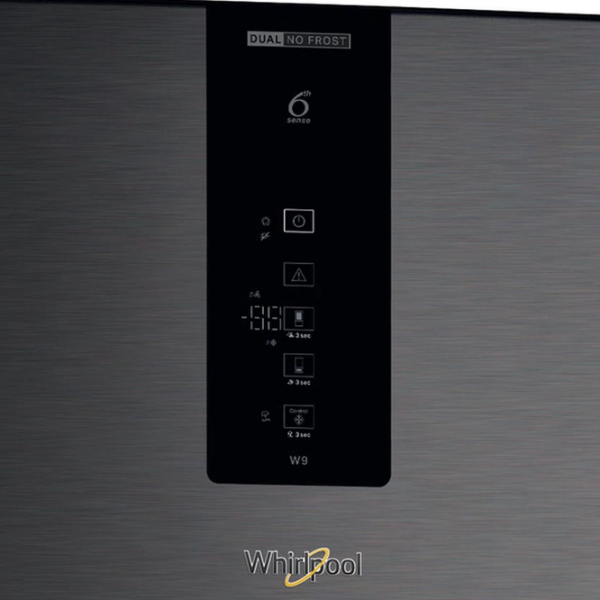 Frigider Whirlpool W9 931D KS cu congelator jos 348 l / 201.3 cm / Black photo 6