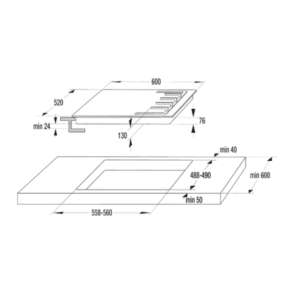 Plită Gorenje GW 641 AMB Gaz/ Black photo 2