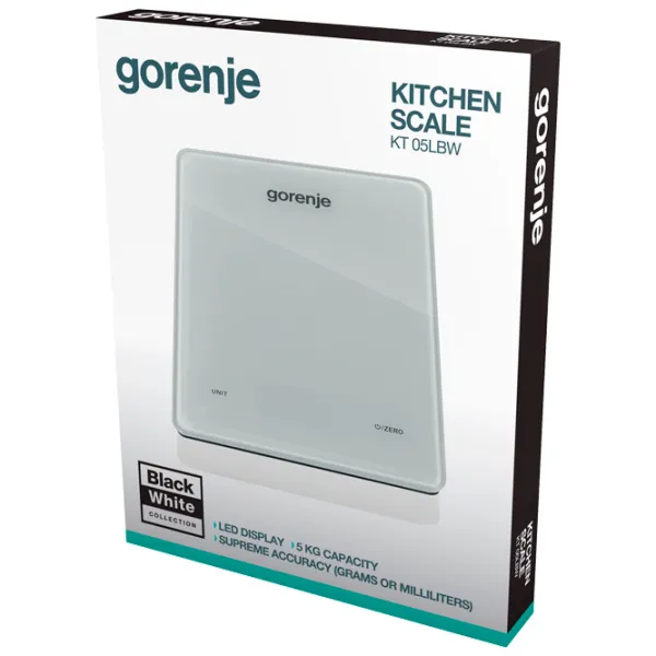 Cântar de bucătărie Gorenje KT05LBW White photo 2