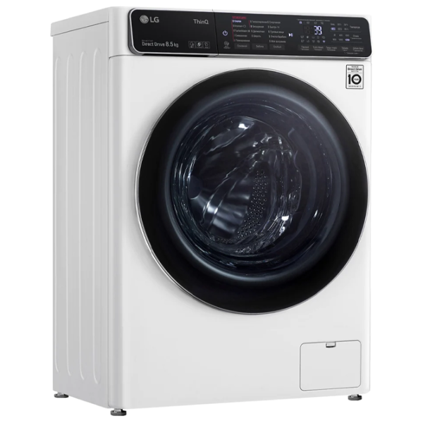 Стиральная машина LG F2T9GW9W Direct Drive/AI DD/Steam/TurboWash360/8.5 кг/Белый photo 2 Стиральная машина LG F2T9GW9W Direct Drive/AI DD/Steam/TurboWash360/8.5 кг/Белый photo 2