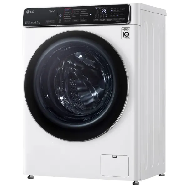 Стиральная машина LG F2T9GW9W Direct Drive/AI DD/Steam/TurboWash360/8.5 кг/Белый photo 3 Стиральная машина LG F2T9GW9W Direct Drive/AI DD/Steam/TurboWash360/8.5 кг/Белый photo 3