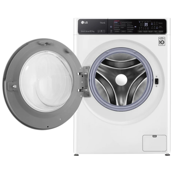 Стиральная машина LG F2T9GW9W Direct Drive/AI DD/Steam/TurboWash360/8.5 кг/Белый photo 5 Стиральная машина LG F2T9GW9W Direct Drive/AI DD/Steam/TurboWash360/8.5 кг/Белый photo 5