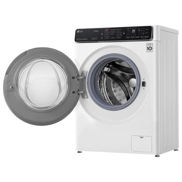 Стиральная машина LG F2T9GW9W Direct Drive/AI DD/Steam/TurboWash360/8.5 кг/Белый photo 6 Стиральная машина LG F2T9GW9W Direct Drive/AI DD/Steam/TurboWash360/8.5 кг/Белый photo 6