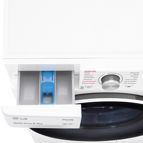 Стиральная машина с сушкой LG F4V5TG0W Direct Drive/AI DD/Steam/LG ThinQ/8 кг/Белый photo 10