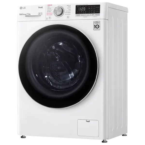 Стиральная машина с сушкой LG F2V5HG0W Direct Drive/AI DD/Steam/LG ThinQ/7 кг/Белый photo 3 Стиральная машина с сушкой LG F2V5HG0W Direct Drive/AI DD/Steam/LG ThinQ/7 кг/Белый photo 3
