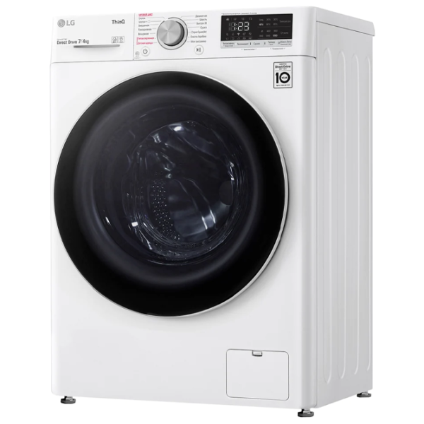 Стиральная машина с сушкой LG F2V5HG0W Direct Drive/AI DD/Steam/LG ThinQ/7 кг/Белый photo 3 Стиральная машина с сушкой LG F2V5HG0W Direct Drive/AI DD/Steam/LG ThinQ/7 кг/Белый photo 3