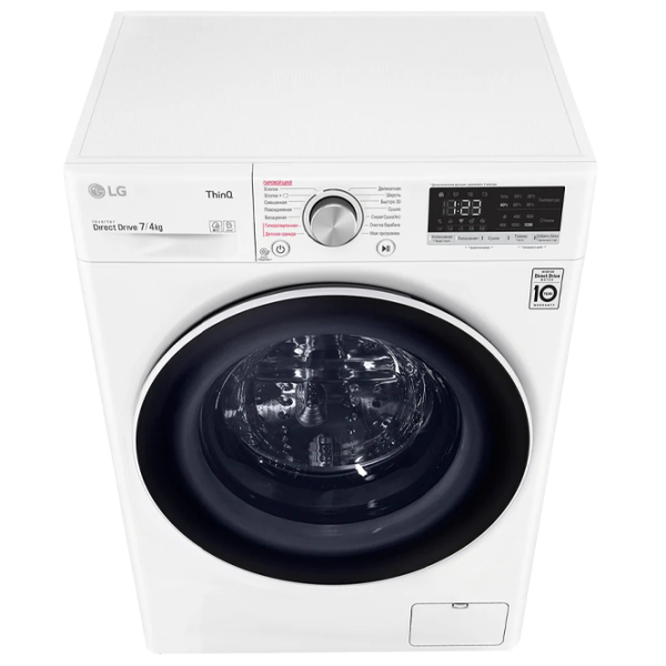 Стиральная машина с сушкой LG F2V5HG0W Direct Drive/AI DD/Steam/LG ThinQ/7 кг/Белый photo 6 Стиральная машина с сушкой LG F2V5HG0W Direct Drive/AI DD/Steam/LG ThinQ/7 кг/Белый photo 6