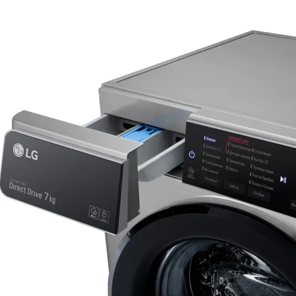 Mașină de spălat LG F2T3HS6S Direct Drive/AI DD/Steam/7 kg/Silver photo 10 Mașină de spălat LG F2T3HS6S Direct Drive/AI DD/Steam/7 kg/Silver photo 10