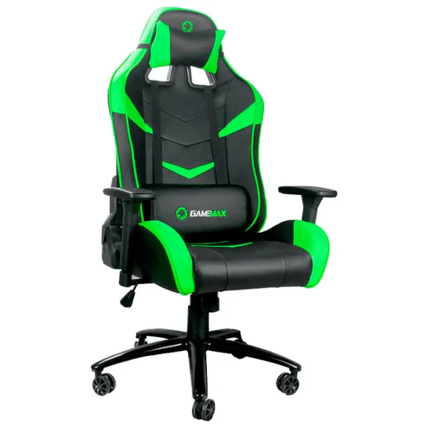 Игровое кресло Gamemax GCR08 Черный Зелёный photo 2 Игровое кресло Gamemax GCR08 Черный Зелёный photo 2