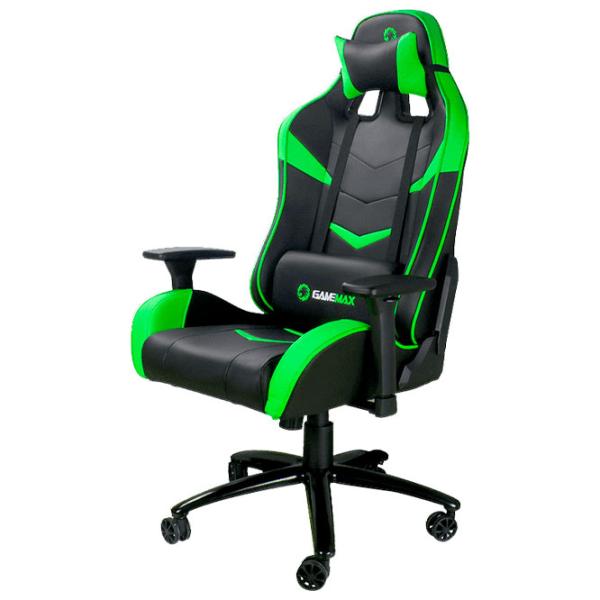 Игровое кресло Gamemax GCR08 Черный Зелёный photo 3 Игровое кресло Gamemax GCR08 Черный Зелёный photo 3