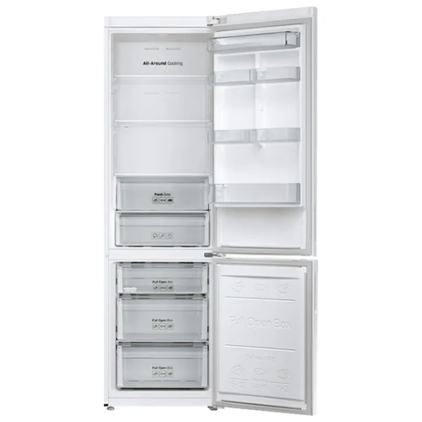 Frigider Samsung RB37J5050WW/UA cu congelator jos 377 l / 201 cm / White photo 4