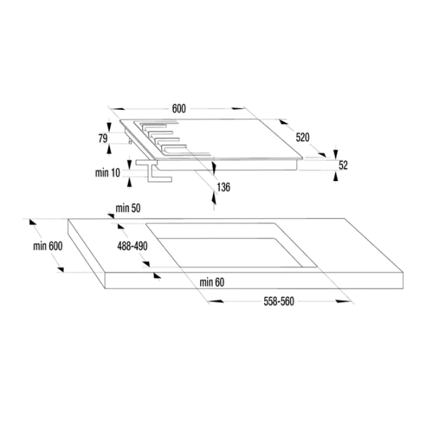 Plită Gorenje GW 641 BMB Gaz/ Black photo 3
