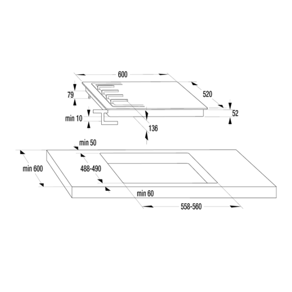 Plită Gorenje GW 641 BMB Gaz/ Black photo 3