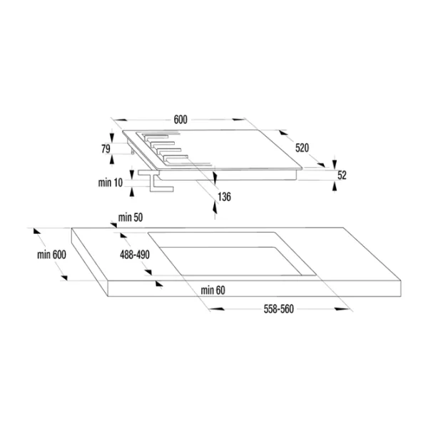Plită Gorenje GW 641 X Gaz/ Inox photo 3